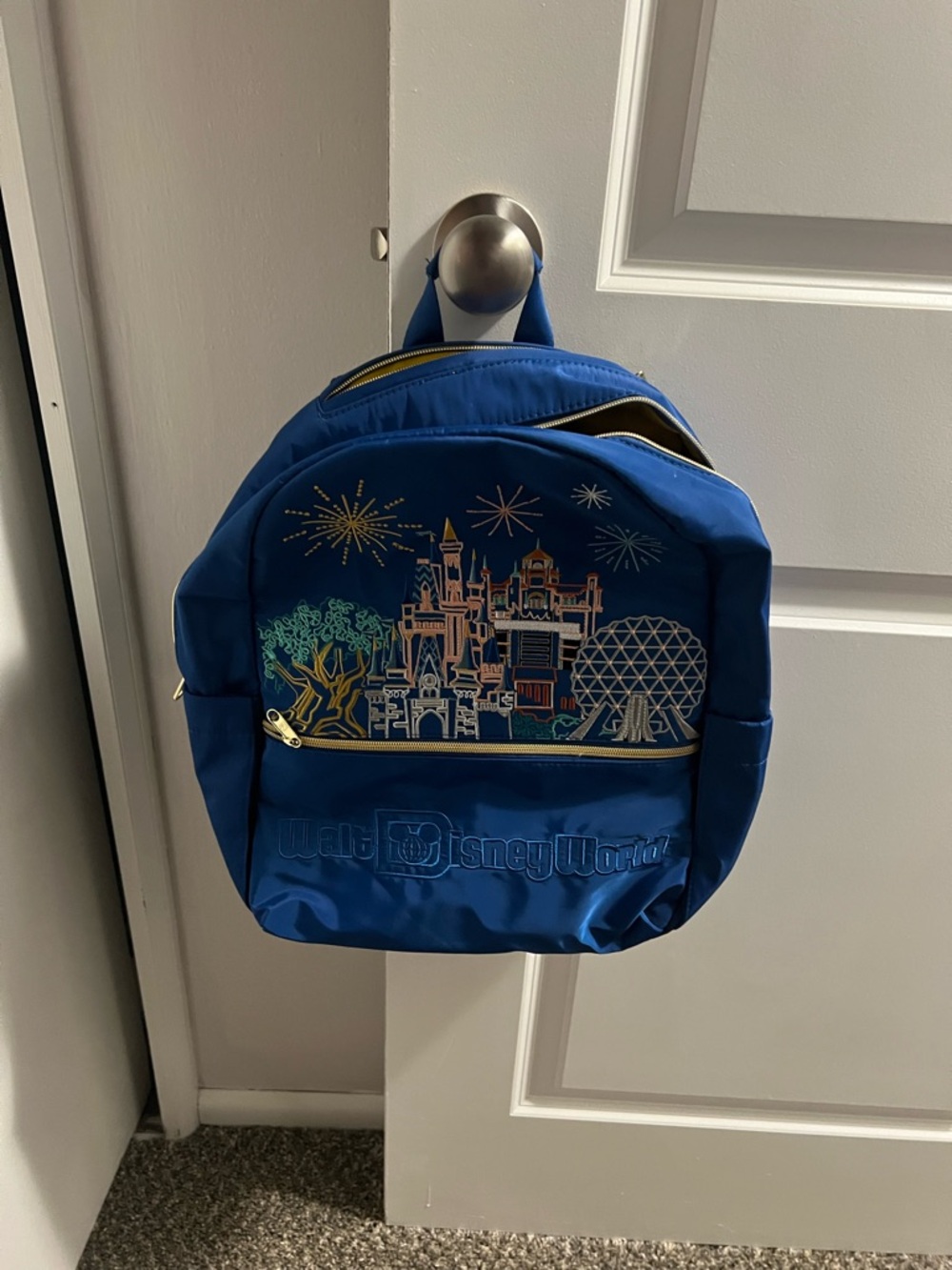 Walt Disney World Blue Backpack with Park Skyline